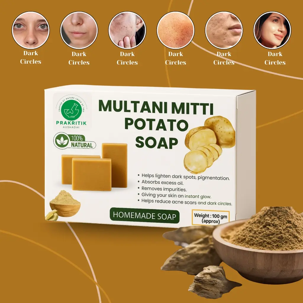 Multani Mitti Potato Soap Prakritik Aushadhi Soap Natural Homemade Soap