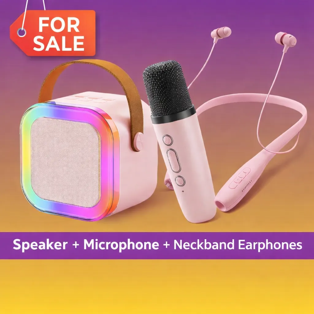 Combo Pack: speaker With Mic ,Neckband Earphones