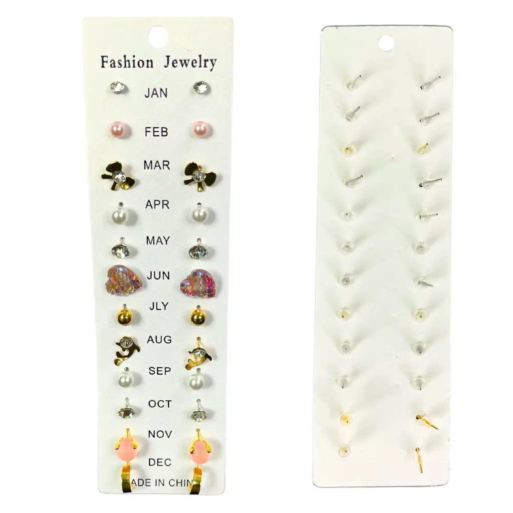 Multiple Designs Earring, Pack of 12 Fashionable Earring Fashion Jewellry Beautiful Earrings