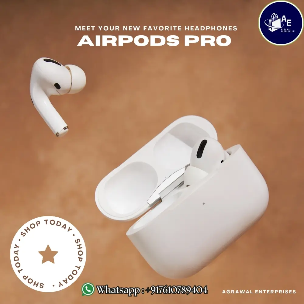 Airpod with iPhone Jack Cable In White Colour With Antinoise Facility And Touch Sensor