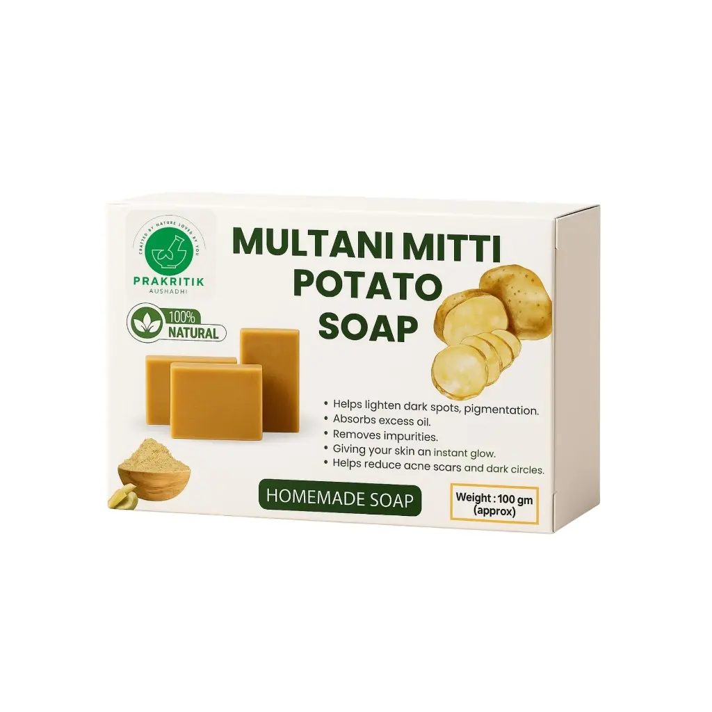 Multani Mitti Potato Soap Prakritik Aushadhi Soap Natural Homemade Soap