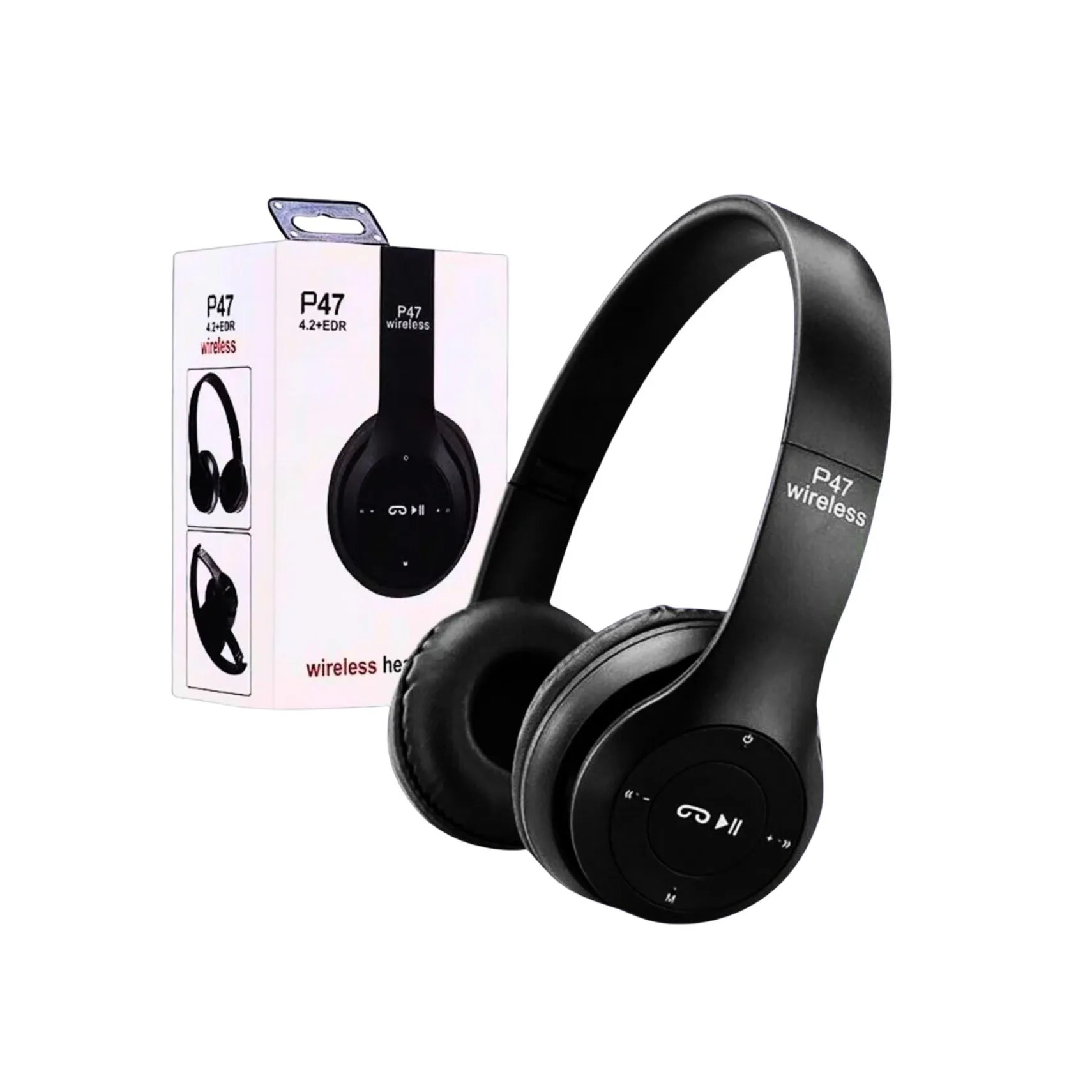 Bluetooth Headphone in Black Wireless Headphone