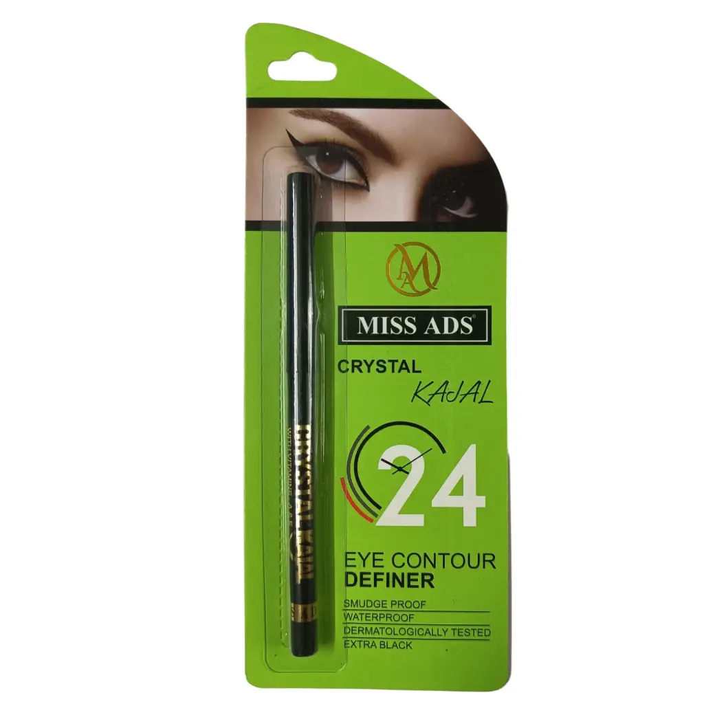 Crystal Kajal Smudge Proof Waterproof Extra Black