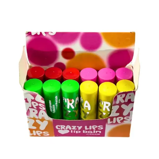 Lipbalm Crazy, Pack of 12, Multiple Flavour