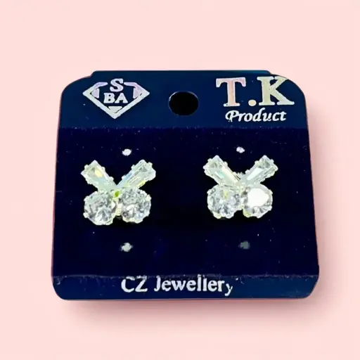 Silver Fashionable Butterfly Earring for Girls and Women