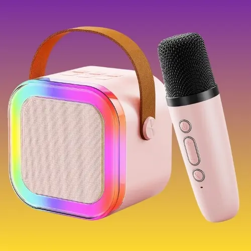 Speaker And Mic With Lighting Modes For Children