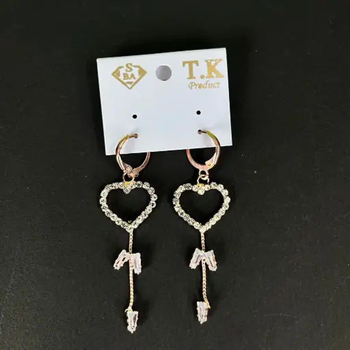 Heart Shaped Earring Fashionable Drop Earring