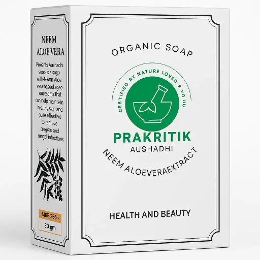 Neem Aloe Vera Soap Prakrit Aushadhi Soap to Cure Pimples Skin Infections