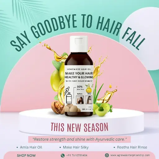 Hair Oil Homemade Natural Oil, Makes your Hair Strong, Silky, Dandruff Free, Dark Black, Contains Onion, Garlic, Amla Juice 100 ml
